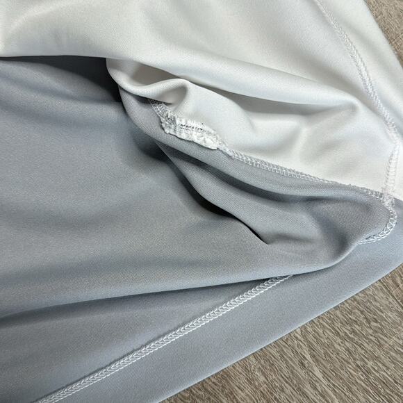 NIKE DRI-FIT Gray White Colorblock Golf Polo Short Sleeve Shirt Men’s - Picture 5 of 7